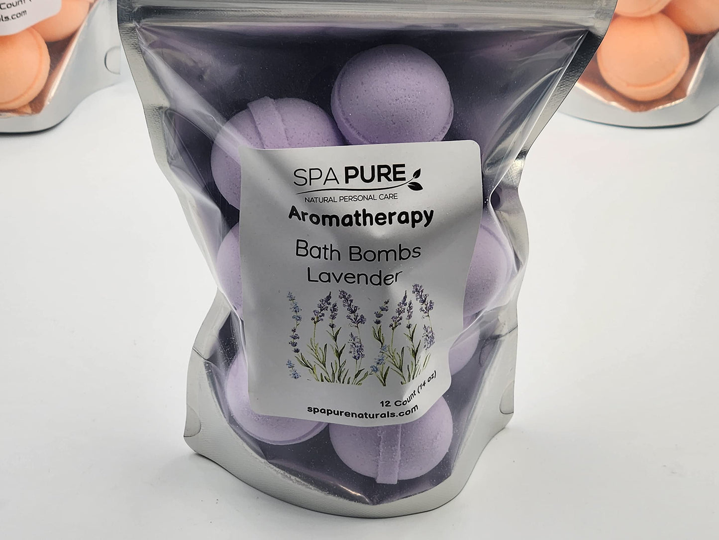 Essential Oil Bath Bombs - USA Made with Coconut Milk & Shea Butter - for a Luxurious at Home Spa Bath (12 Count) Pack of 1 (Lavender) Beauty & Personal Care Spa Pure