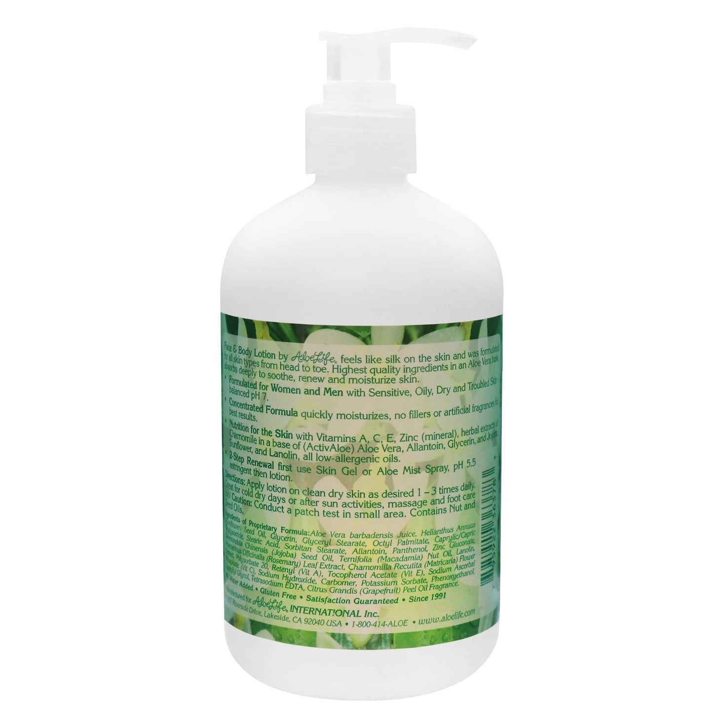 Aloe Life - Face & Body Lotion, Concentrated Formula, Hydrates Dry Skin, Contains Antioxidants, Minerals, & Herbal Extracts, Pleasant Grapefruit Beauty & Personal Care Aloe Life