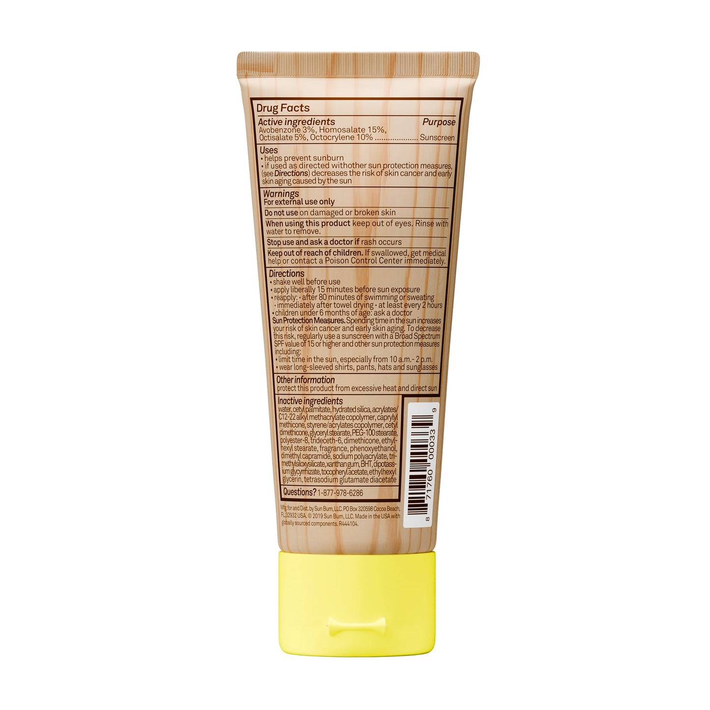 Sun Bum Original SPF 70 Sunscreen Body Lotion - Broad Spectrum Moisturizing Sunscreen with Vitamin E - Hawaii 104 Act Compliant (Made without Beauty & Personal Care Sun Bum