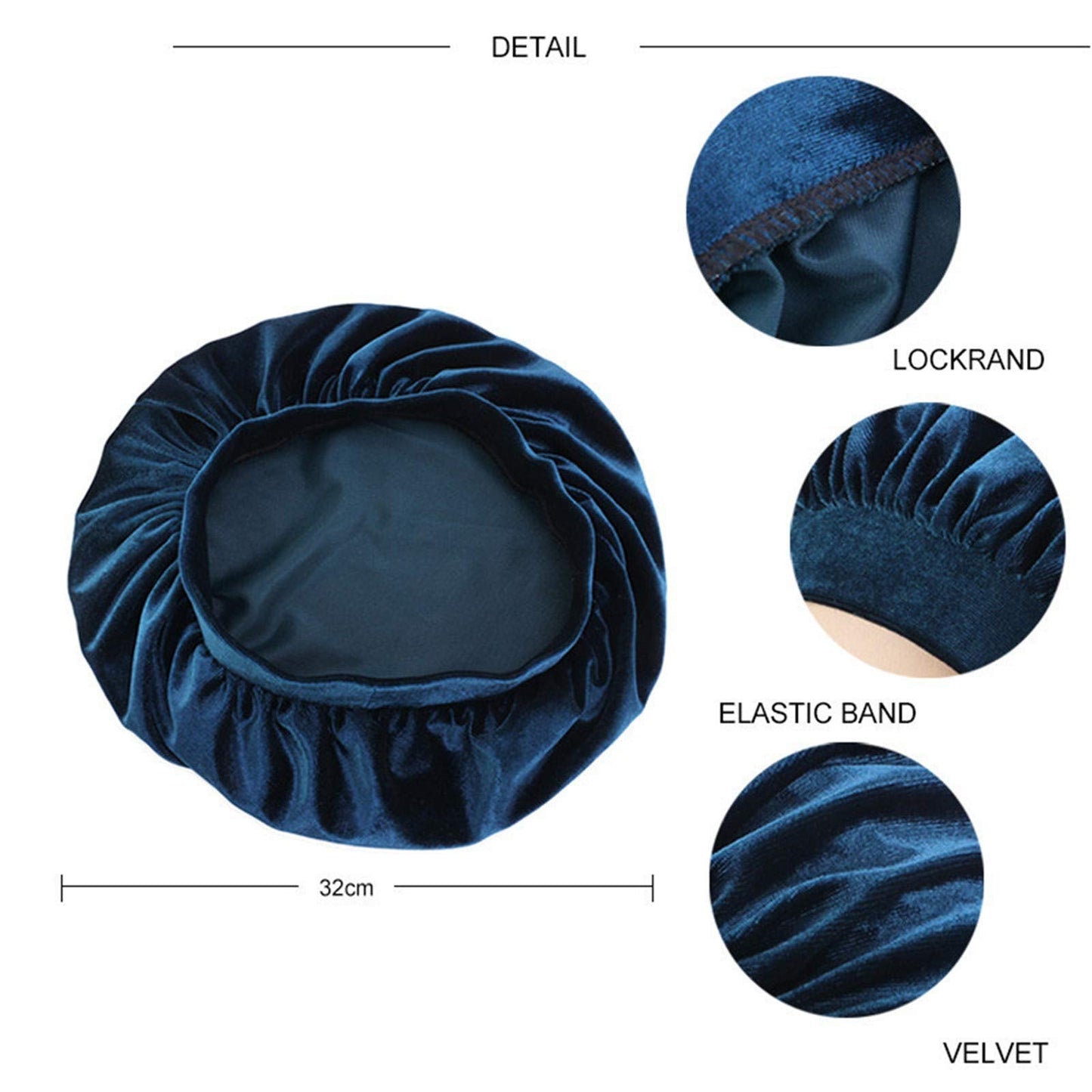 Women Velvet Bonnet Sleep Cap Comfortable Night Sleeping Hat Hair Loss Cap Turban Beauty and Personal Care Qianmome