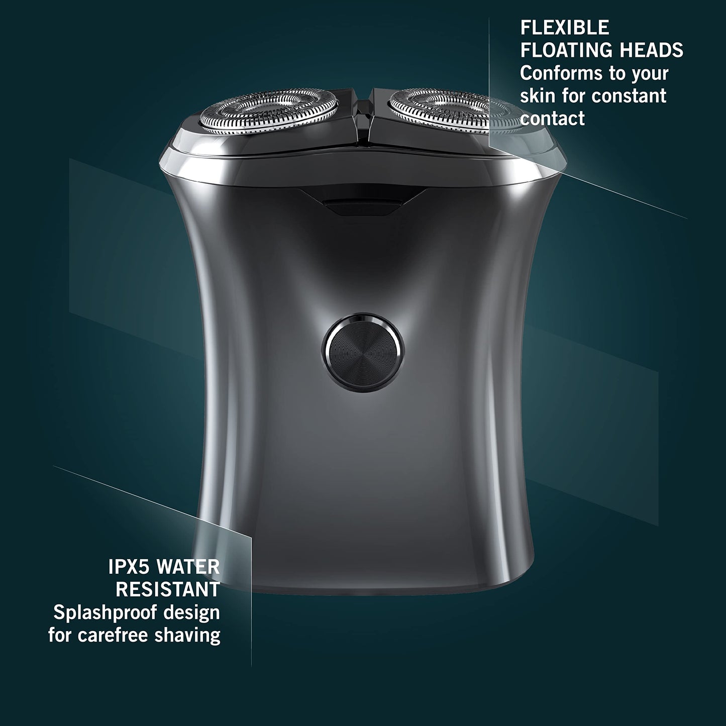 Perry Ellis Electric Shaver for Men, Cordless Rotary Razor, Rechargeable Travel Shaver with Dual Blades, Waterproof IPX5, Compact Grooming Kit Beauty and Personal Care Perry Ellis