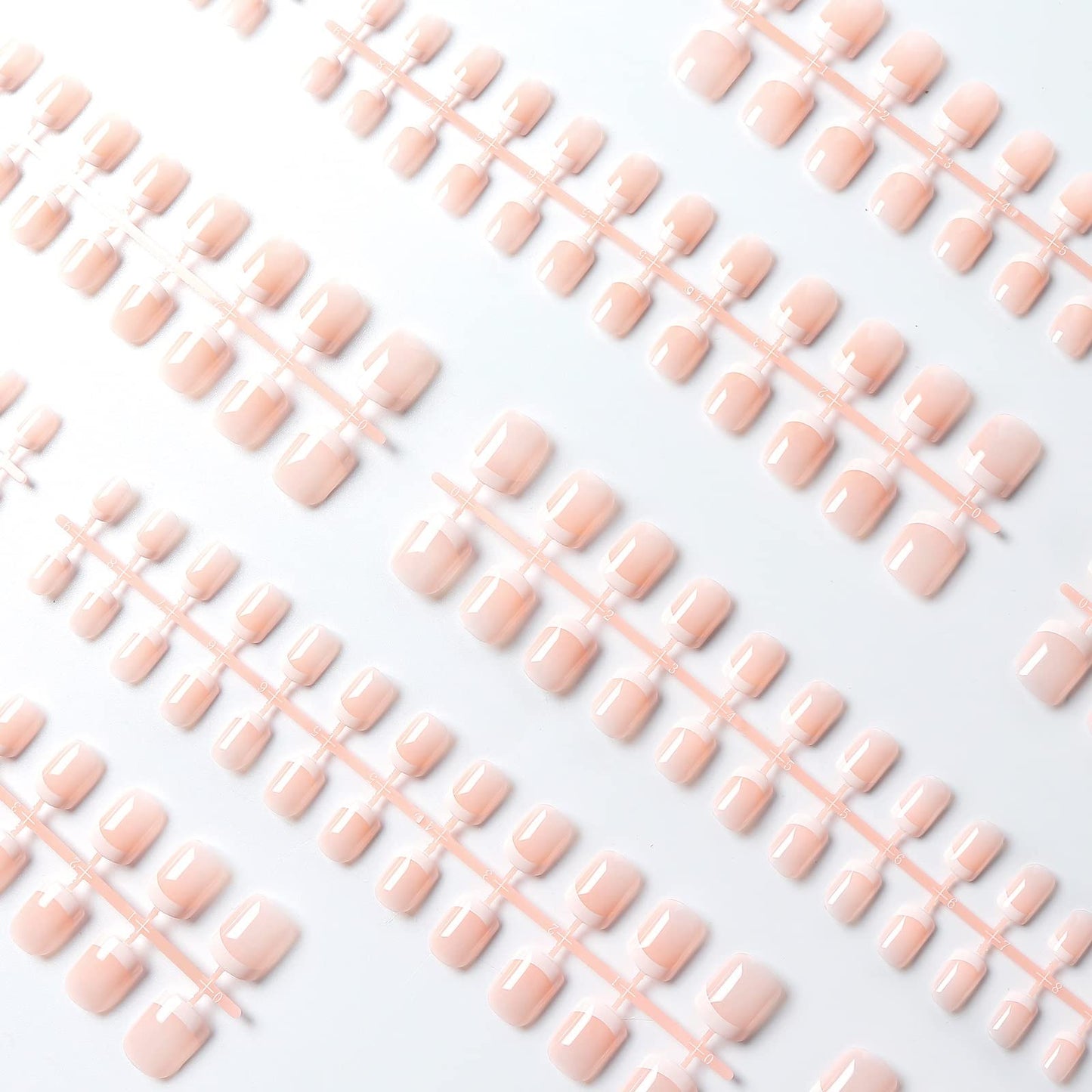 LIARTY 240 Pcs Natural French Short False Nails 12 Size Acrylic Full Cover Nails with Simple Case Press on(240Pcs) Beauty & Personal Care LIARTY