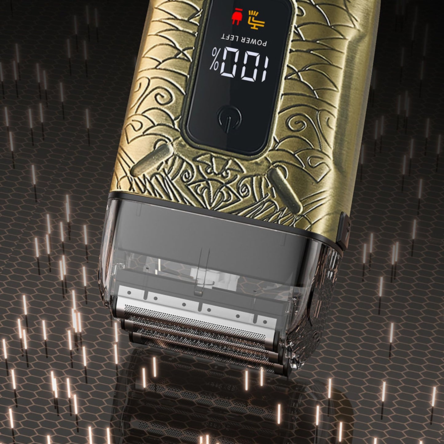 Foil Shaver, Mens Electric Shaver Portable Beard Trimmer Foil Shavers for Men Electric Shavers for Men with Rechargeable Shaving with LED Display Beauty and Personal Care Ymiko