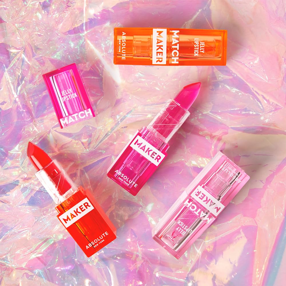 Absolute New York MLMM06 Match Maker Jelly Lipstick, Color Adapting Reacts to Natural PH, Non Sticky Finish Lipstick Beauty & Personal Care Absolute New York