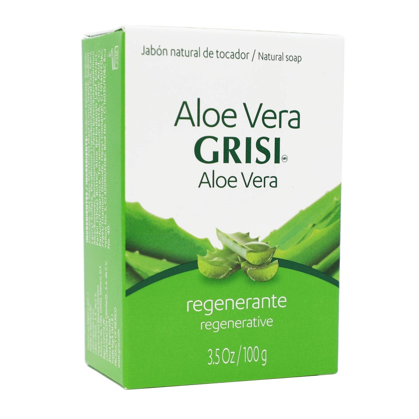6pk - Aloe Vera Soap - Jabon de Sávila - Grisi (3.5 Oz. X 6 Units) Beauty & Personal Care Grisi