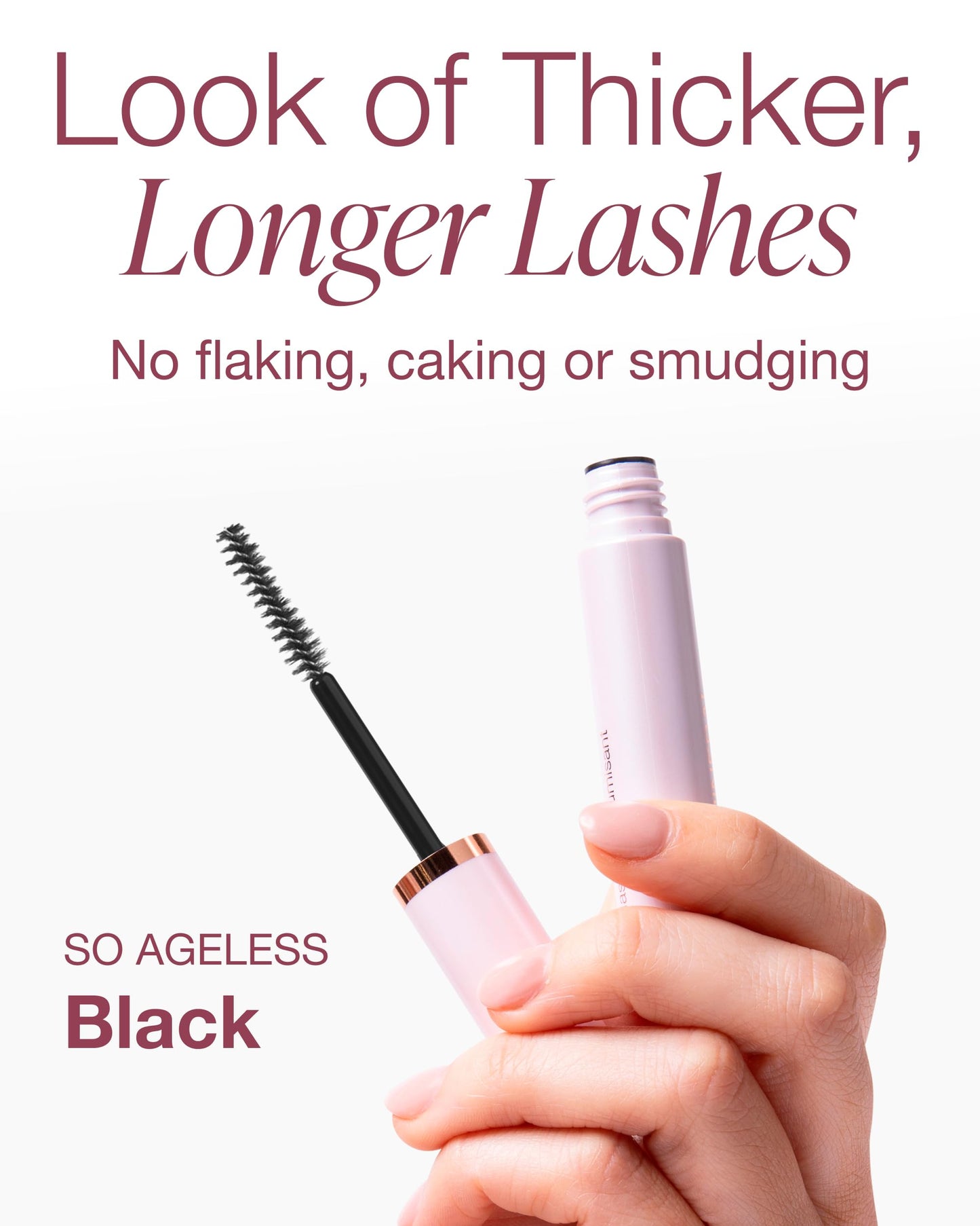 Mineral Fusion So Ageless Fanned Out Volume Mascara (Black) - Conditioning Formula For Look of Thicker, Longer Lashes - Hypoallergenic With Peptides Beauty & Personal Care Mineral Fusion
