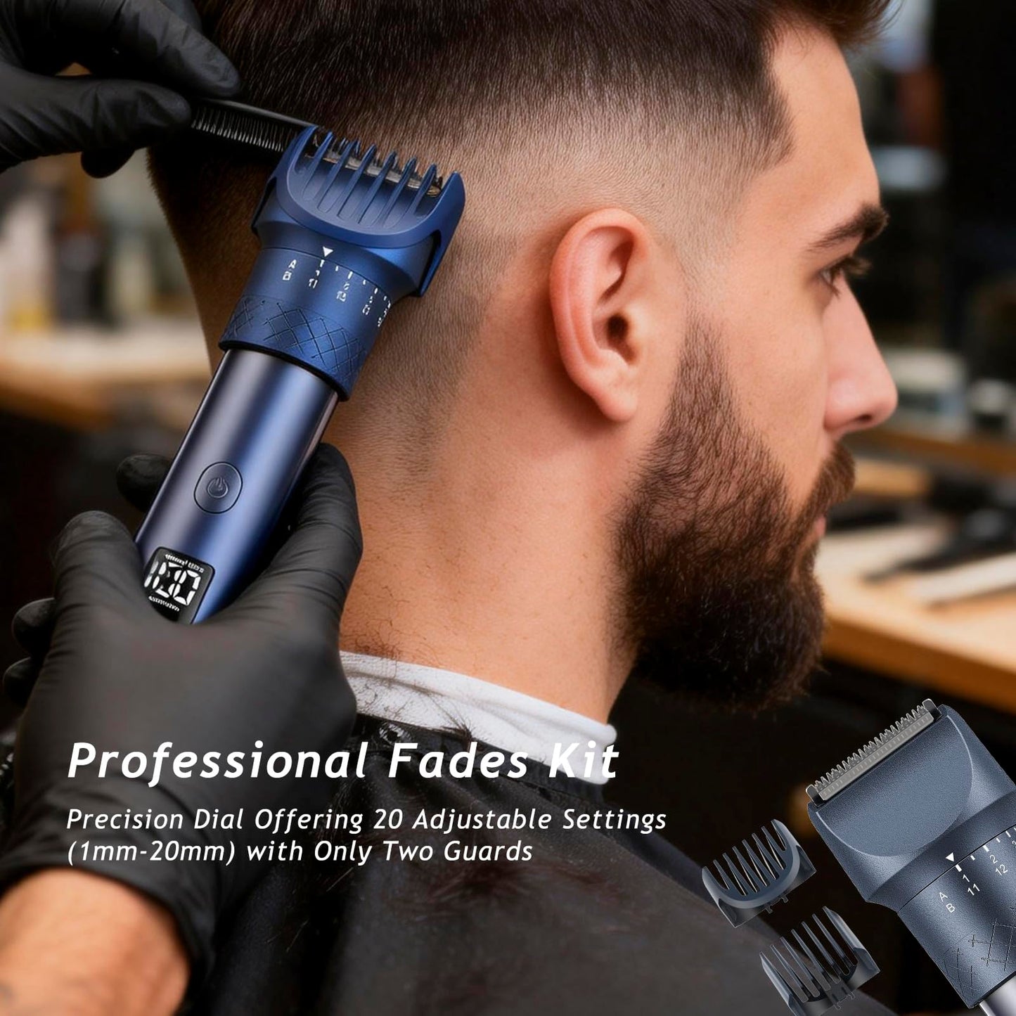 Aesfee Beard Trimmer for Men, 5-in-1 Waterproof Electric Razor & Hair Clippers Grooming Kit with 20 Precision Dial Lengths, USB-C Organizer & Charging Beauty and Personal Care Aesfee