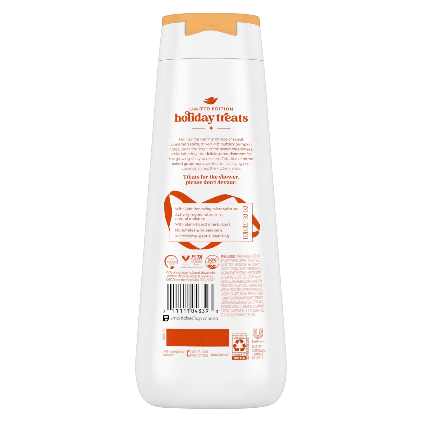 Dove Limited Edition Holiday Treats Body Wash Cinnamon Pumpkin Pie for Deep Nourishment 20 oz Beauty & Personal Care Dove