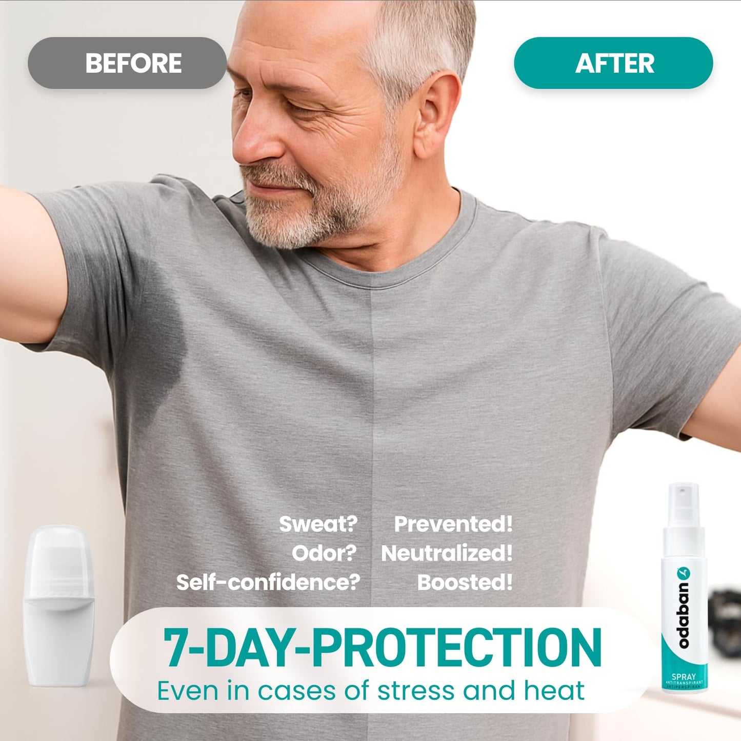 Odaban Antiperspirant Spray, Clinical Strength Aluminium Chloride Strong Antiperspirant Hyperhidrosis Treatment for Excessive Sweating, Fragrance-free Beauty and Personal Care ODABAN ANTIPERPSPIRANT