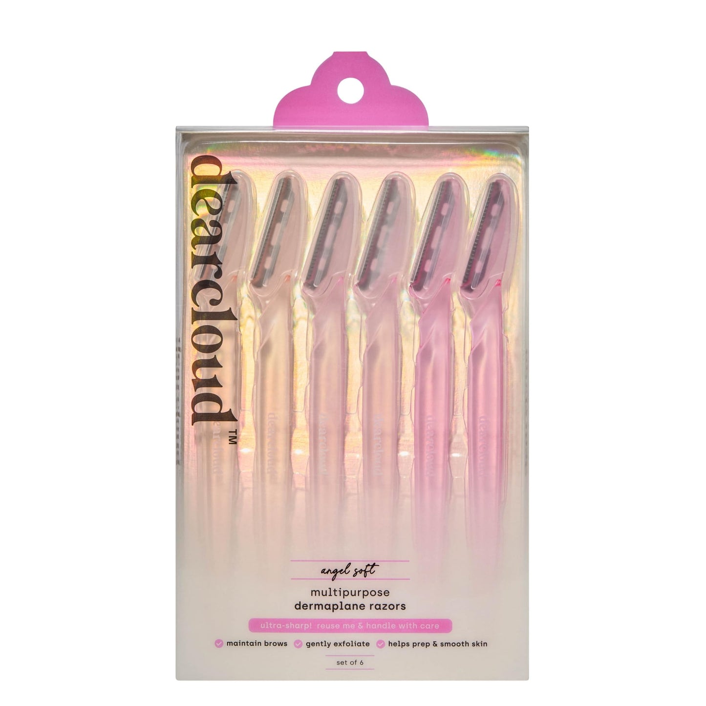 dearcloud Dermaplaning Razor for Women - Face Razor Set of 6 (Soft) Beauty and Personal Care dearcloud