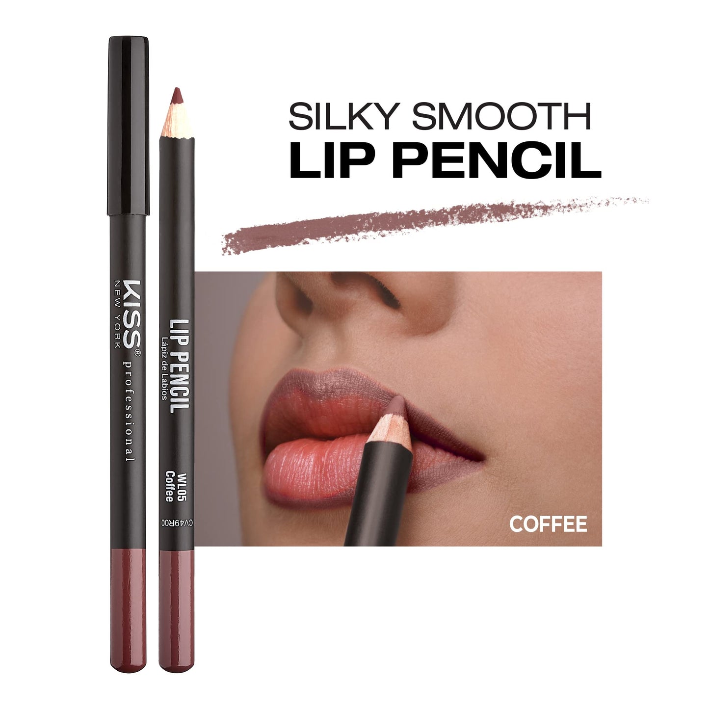 Kiss New York Professional Slim Long-Wear Lip Liner Pencil, Matte Finish Beauty & Personal Care Kiss
