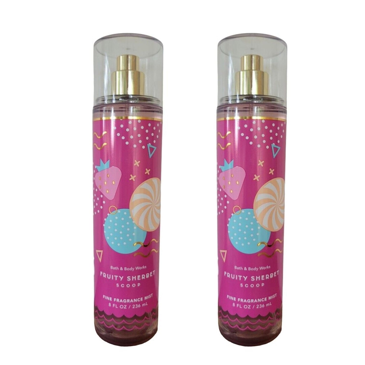 Bath & Body Works Fragrance Mist 2-Pack 8oz Each (Fruity Sherbet Scoop) Beauty & Personal Care Bath & Body Works