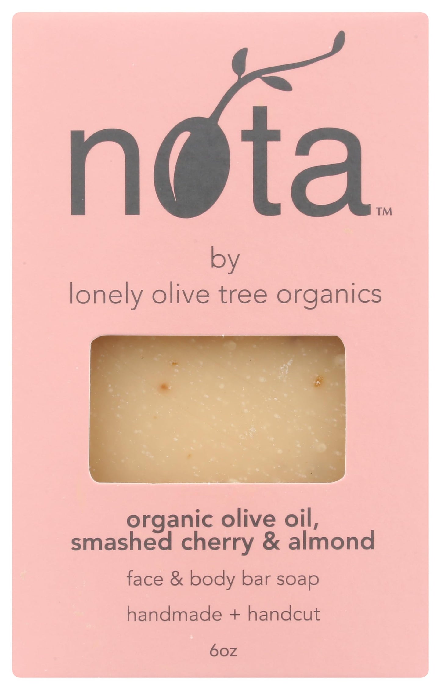 Nota Face & Body Bar Soap, Organic Olive Oil, Smashed Cherry & Almond, 6 Ounce (Pack of 1) Beauty & Personal Care Nota