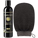 Tan Physics Sunless Tanner 8oz with Exfoliation Mitt- Self Tanning Lotion - Instant Tanning Lotion for Face & Body - Natural Self Tanner for a Beauty & Personal Care Tan Physics