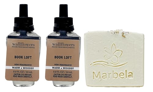 Bath & Body Works Book Loft Fragrance Refill 2 Pack With a Natual Oats Sample Soap. Beauty & Personal Care Bath & Body Works