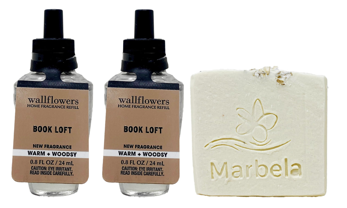 Bath & Body Works Book Loft Fragrance Refill 2 Pack With a Natual Oats Sample Soap. Beauty & Personal Care Bath & Body Works