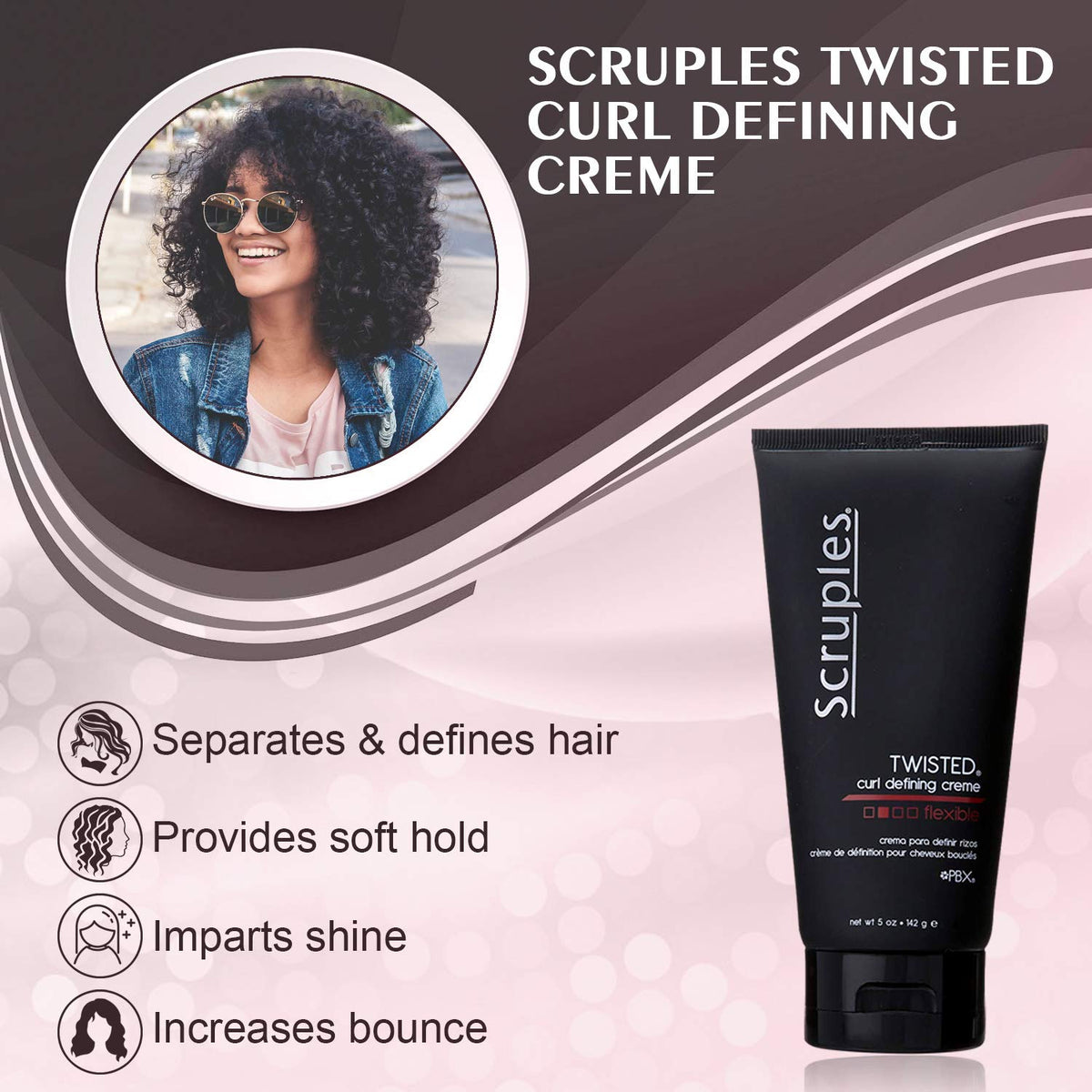 Scruples Twisted Curl Cream - Conditioning & Styling Hair Cream - Curly Hair Products for Women & Men - Helps Define & Control Frizz - Dries Without Beauty & Personal Care Scruples