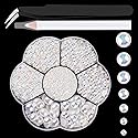Nail Art Flat Back Half Round Pearl Kits 5, 1 Box of 2400 Pcs Flat-Back White AB Pearl with Tweezer and Picker Pencil for Home DIY Nails Body Face Beauty & Personal Care BELLEBOOST