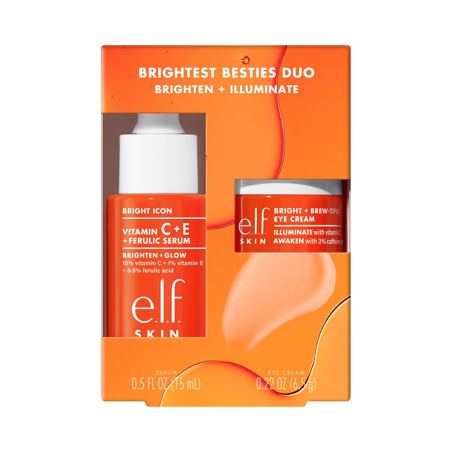 e.l.f. SKIN Brightest Besties Duo, Travel-Sized Skincare Set, Brightening Face Serum & Vitamin C Eye Cream, Boosts Radiance, Depuffs & Evens Skin Beauty & Personal Care e.l.f.