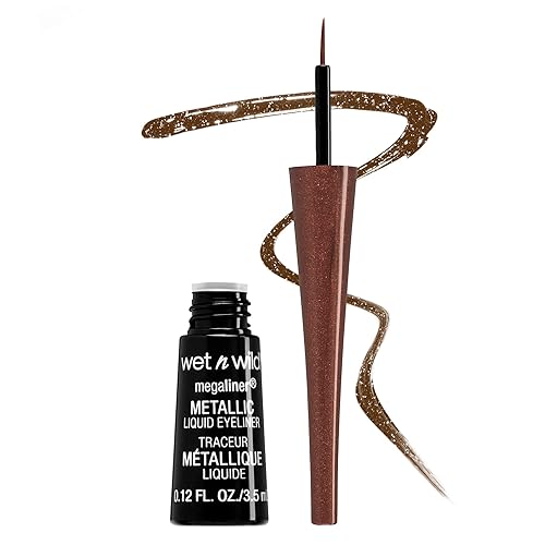 wet n wild MegaLiner Liquid Eyeliner - Metallic, Metallic Brown Beauty & Personal Care wet n wild