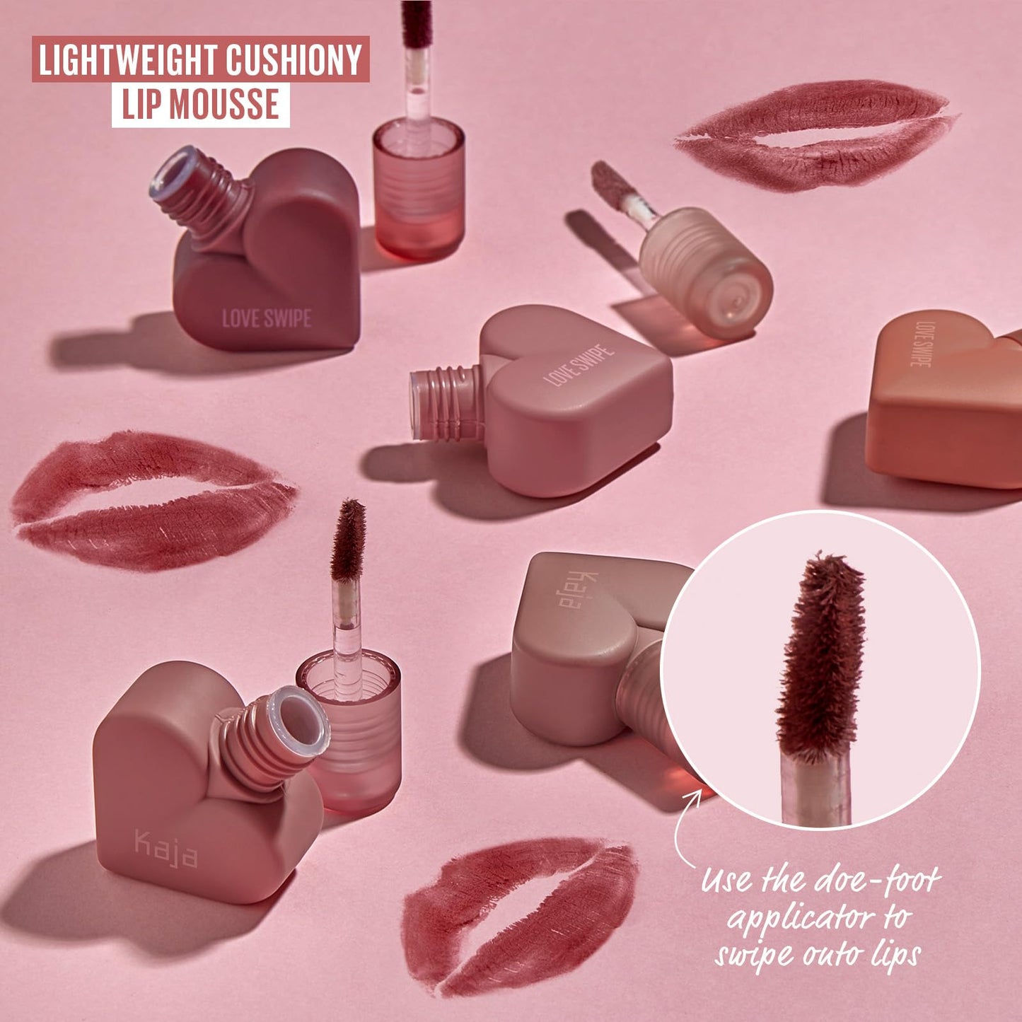 Kaja Lip Mousse - Love Swipe 03 Everygirl - with Raspberry Seed Oil and Vitamin E, Buildable, Blendable, Moisturizing, Velvet Finish, Weightless Beauty and Personal Care Kaja