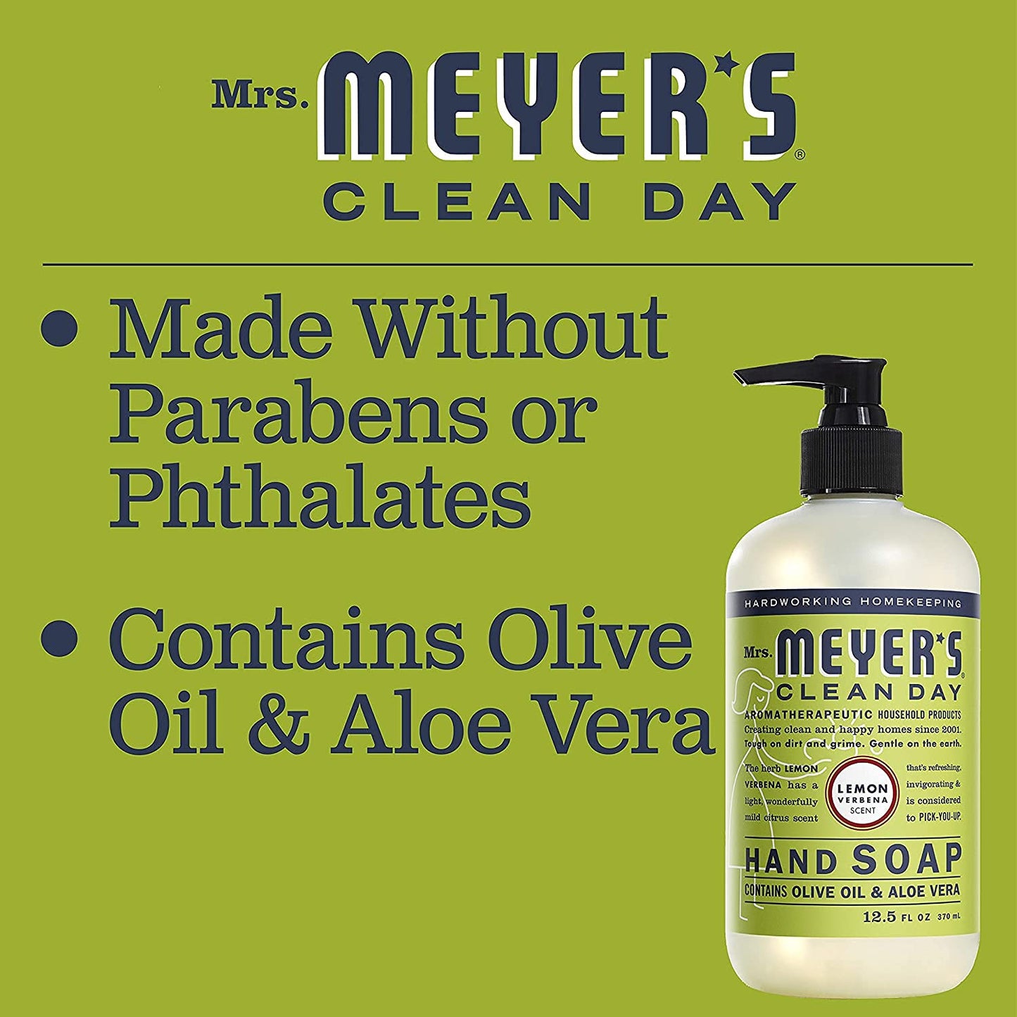 Mrs. Meyer's Lemon Verbena Liquid Hand Soap, Cruelty-Free and Hand Wash Formula Made with Essential Oils,16 oz. (Pack of 2) Beauty & Personal Care Mrs. MEYER'S