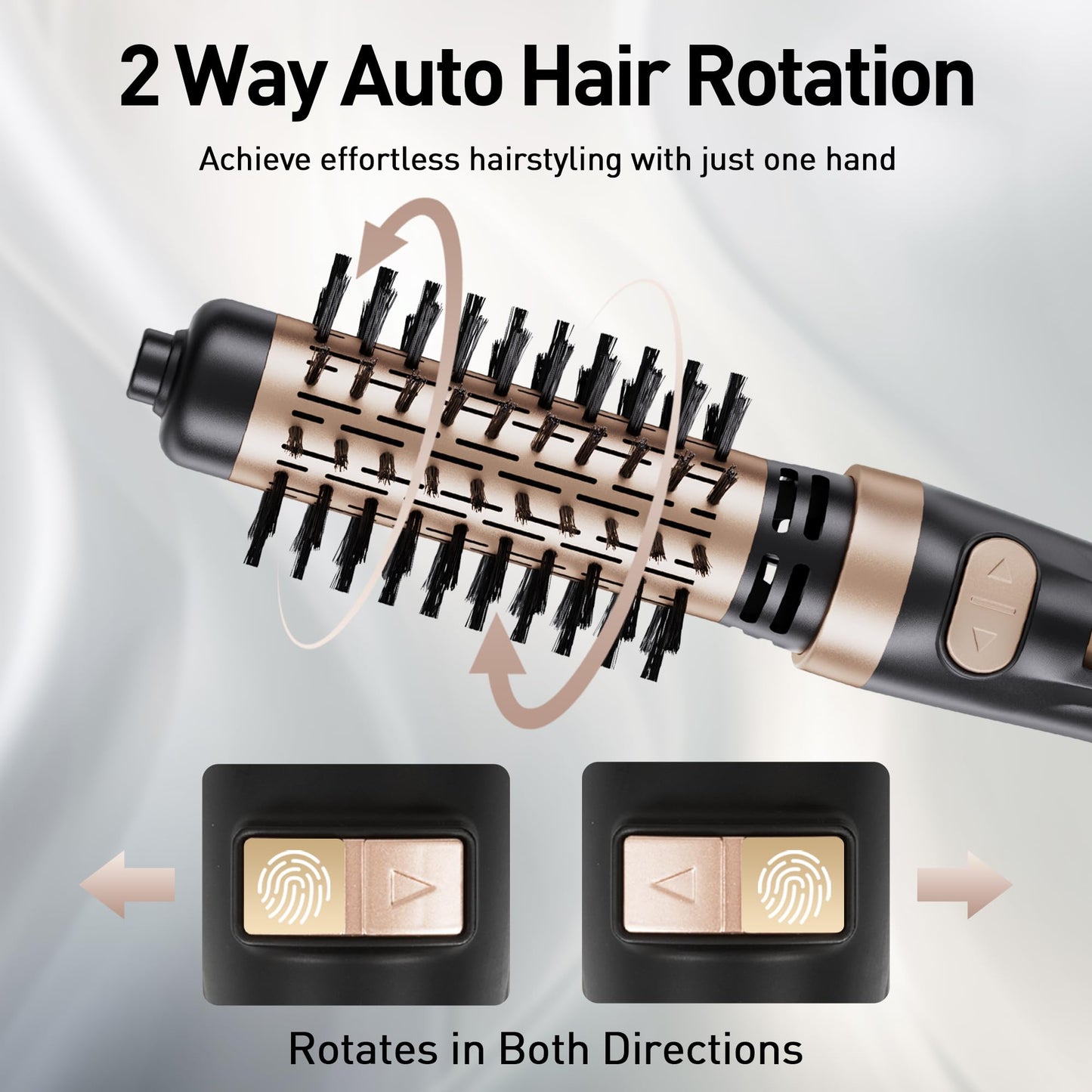 Beautimeter Hair Dryer Brush 3-in-1 Hair Styler, Rotating Blow Dryer Brush with 2-Inch and 1.5-Inch Brushes Beauty & Personal Care Beautimeter