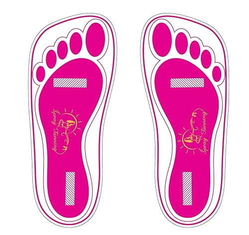 60 Pairs(120 Feets) Disposable Pink Tanning Feet Pads Sunless Airbrush Spray Tent Protect Foot Shaped Spray Tan Sandals Beauty & Personal Care HeeStar