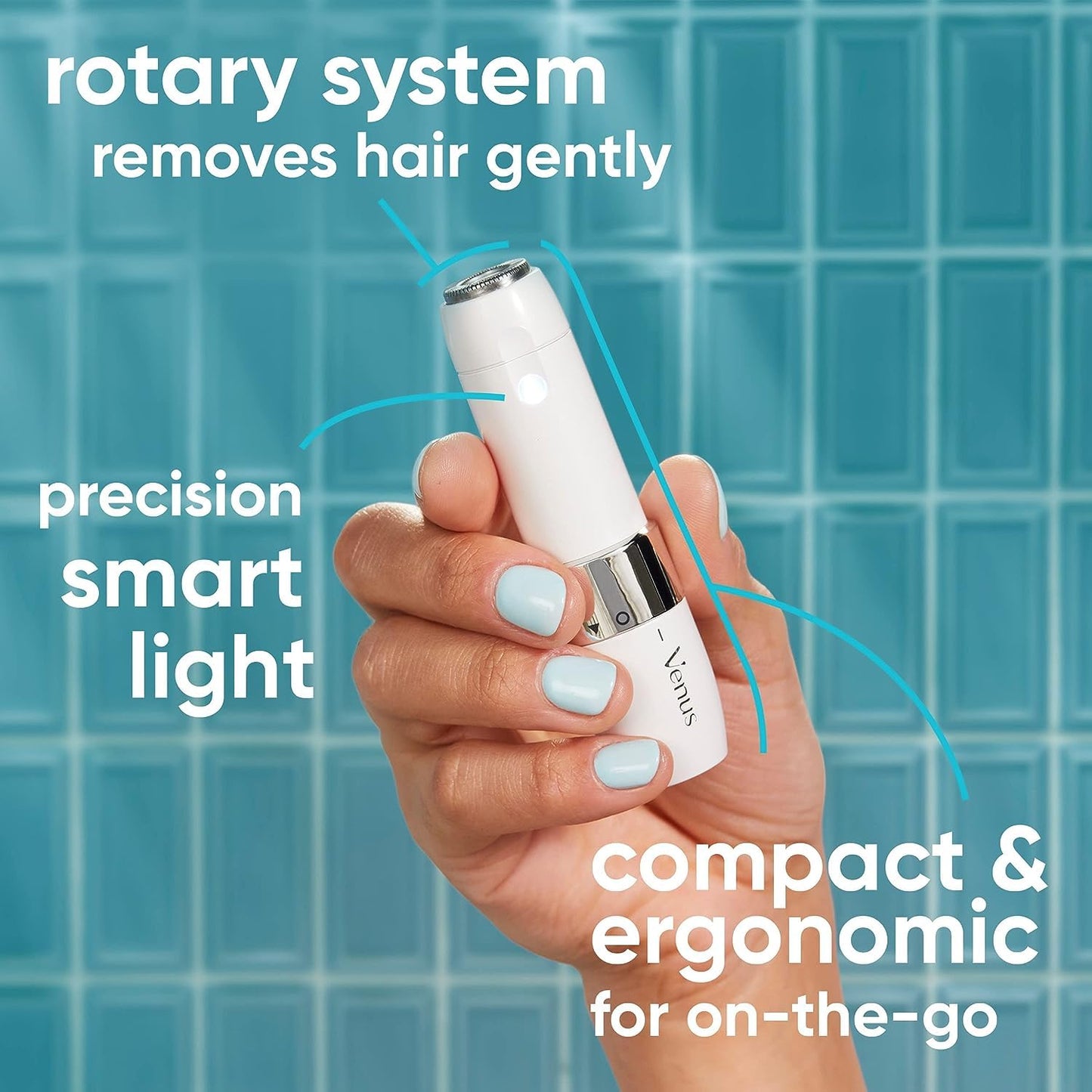 Gillette Venus Mini Facial Hair Remover for Women's Face, Portable Electric Shaver/Razor, Hair Removal for Women, Dermaplaning Tool, Trimmer Beauty and Personal Care Gillette Venus