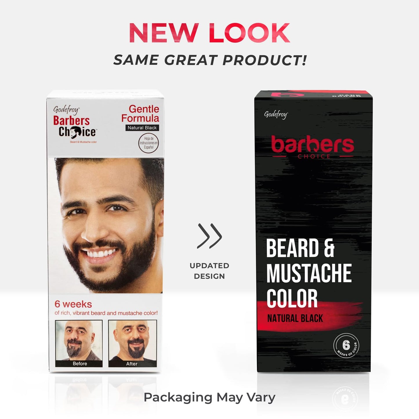 Godefroy Barbers Choice 3 Application Beard and Mustache Dye For Men, 6 weeks of Cover For Gray Facial Hair, Natural Black Beauty & Personal Care Godefroy