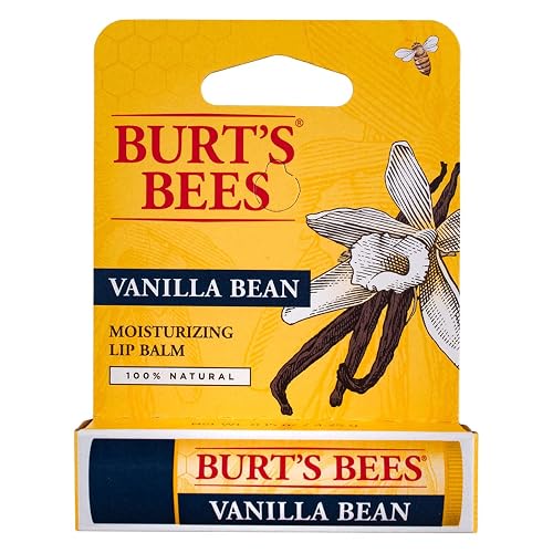 Burts Lip Balm Vanilla Be Size .15z Burts Lip Balm Vanilla Bean (3 Pack) Beauty & Personal Care Burt's Bees