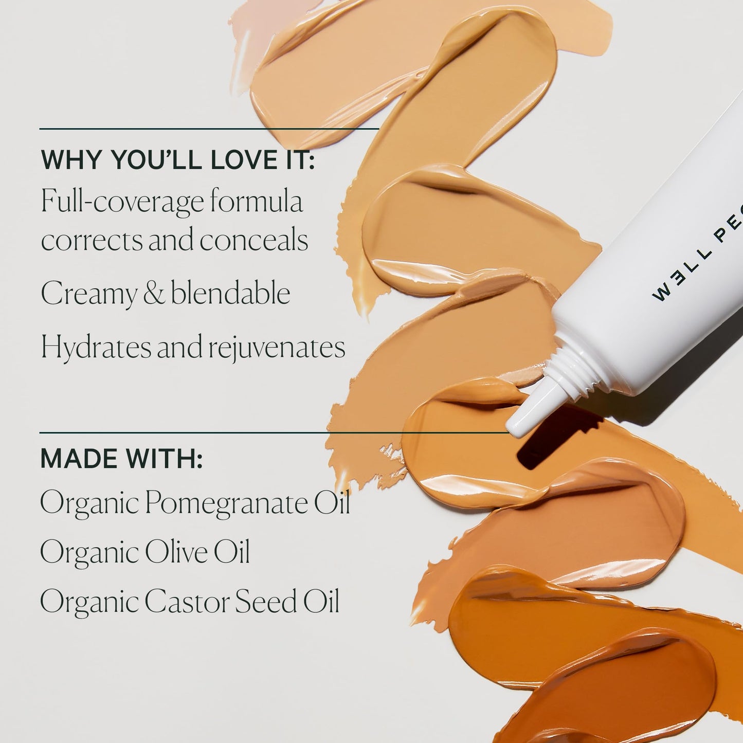 Well People Bio Correct Concealer, Full-coverage, Nourishing Liquid Concealer For Concealing & Correcting, Hydrating Formula, Vegan & Cruelty-free, 7C Beauty & Personal Care Well People