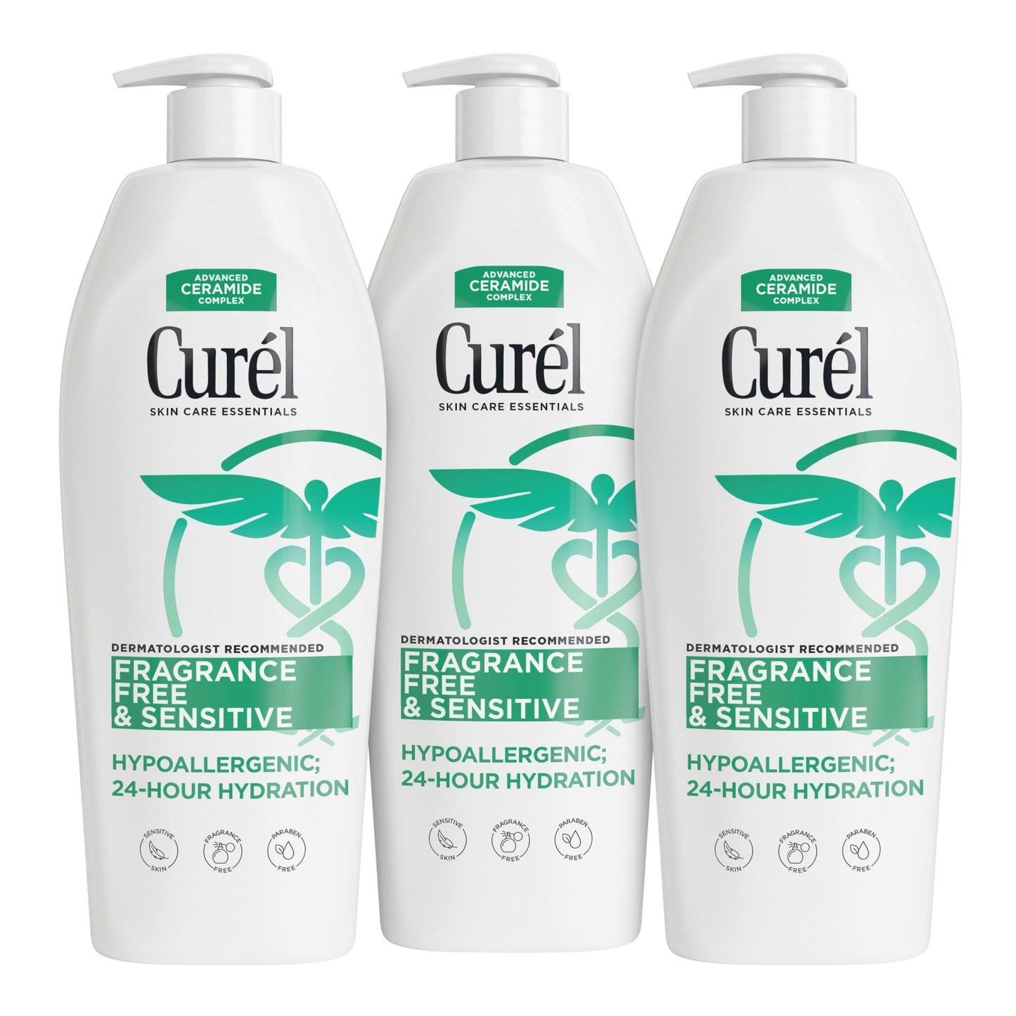 Curel Fragrance Free Lotion, Sensitive Hypoallergenic Lotion for Dry Skin, Dermatologist Recommended, 13 Oz, Pack of 3 Beauty & Personal Care Curel