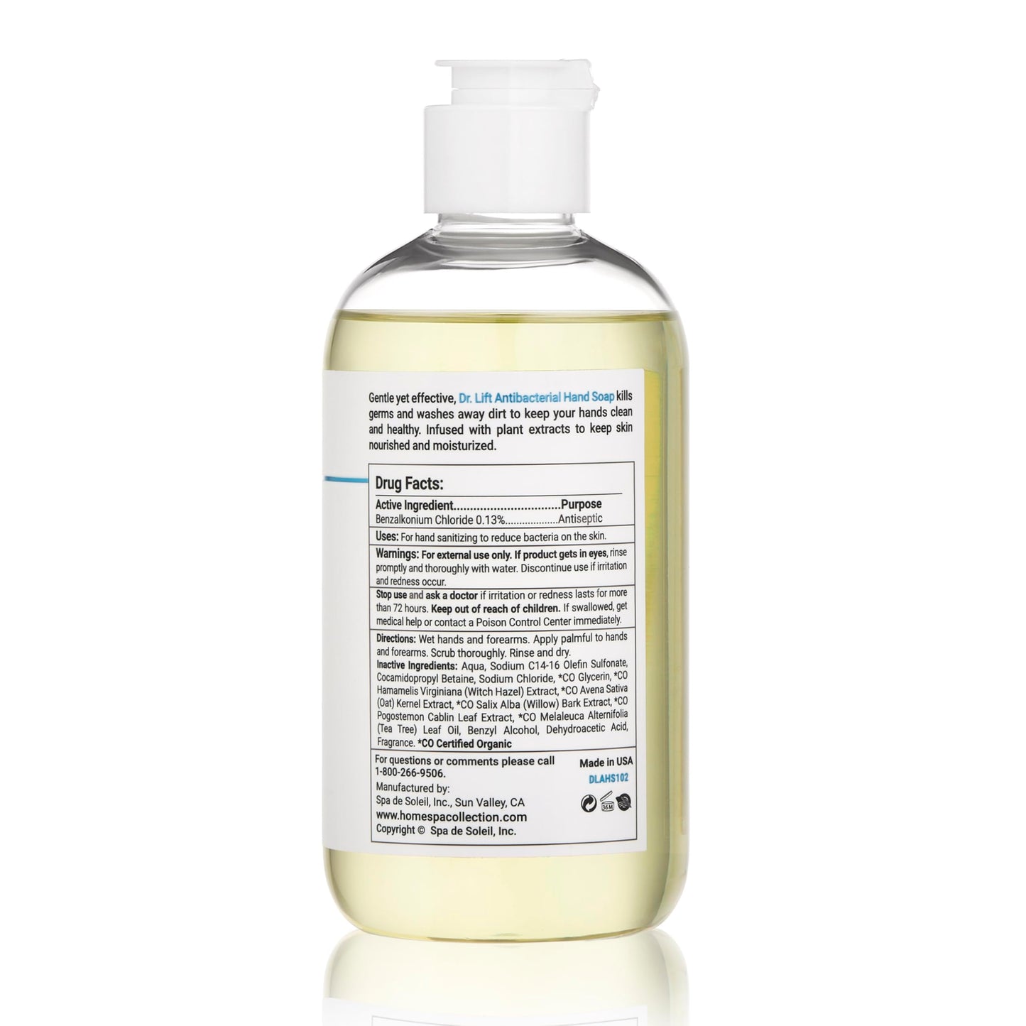 Dr. Lift Antibacterial Hand Soap, Light Scent, Daily Liquid Soap With Plant Extracts, Tea Tree, Willow Bark, and Oat, Gentle and Non Drying Beauty & Personal Care DR. LIFT