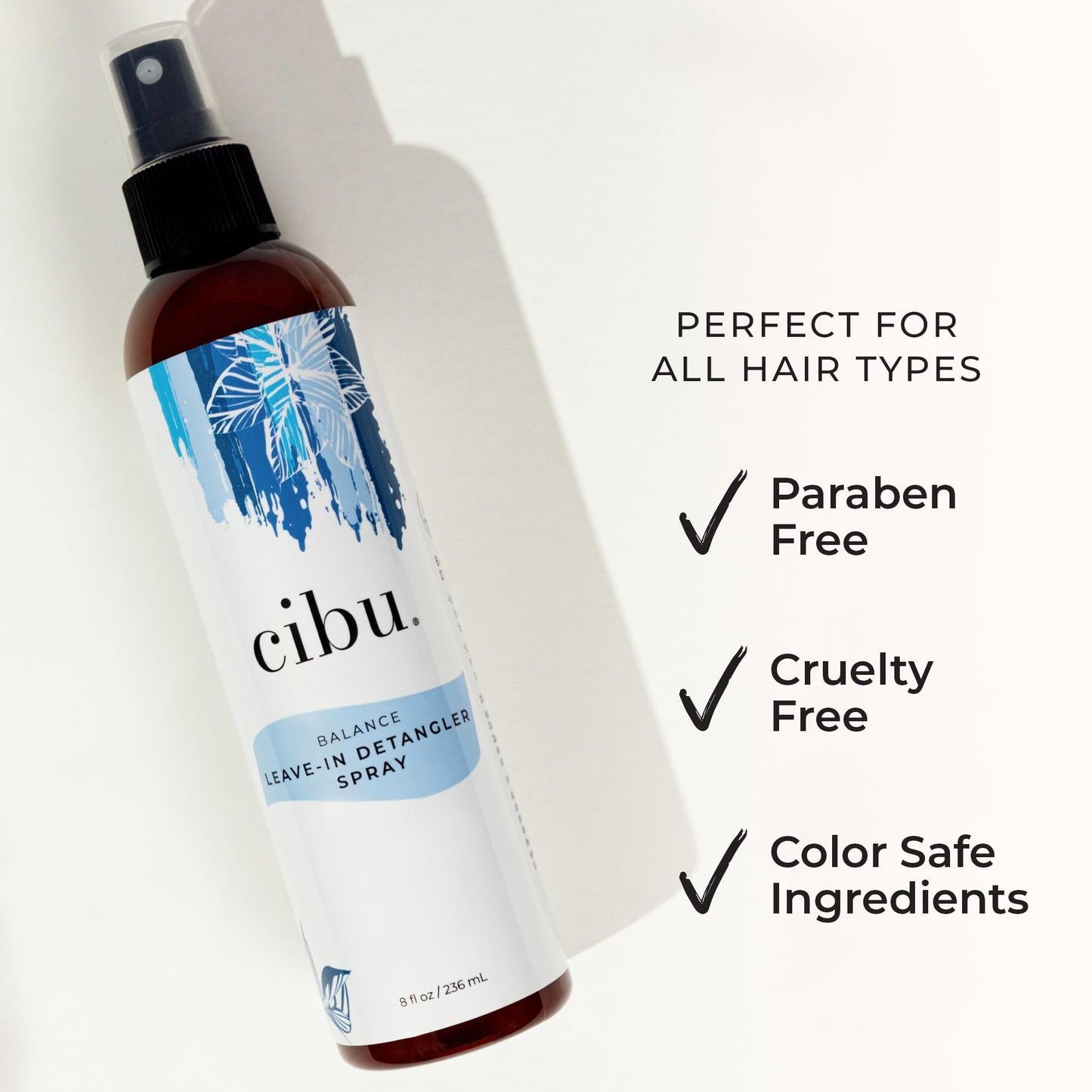 CIBU Balance Leave-In Moisturizing Detangler Spray - Leave In Conditioner - for All Hair Types - Prevents Breakage - 8 Ounces Beauty & Personal Care CIBU