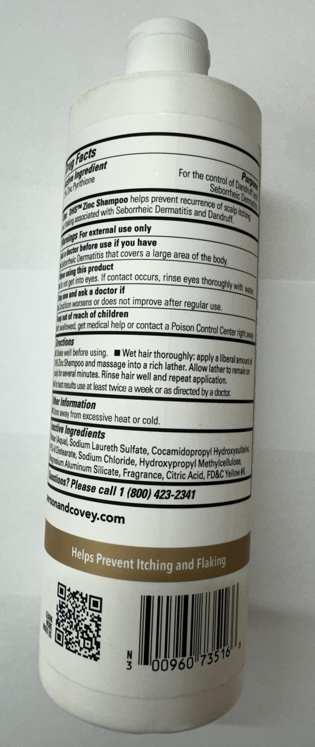 Zinc Shampoo, Dhs 16Oz