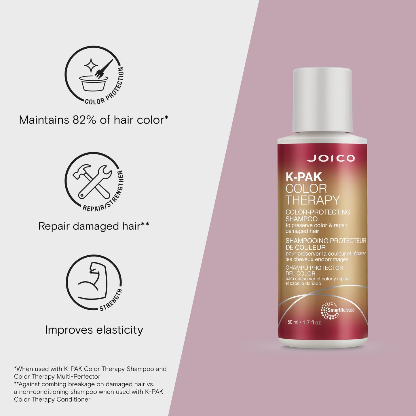 Joico K-PAK Color Therapy Color-Protecting Shampoo | For Color-Treated Hair | Boost Shine | Improve Elasticity | Repair Breakage | Rebuild Damaged Beauty & Personal Care Joico
