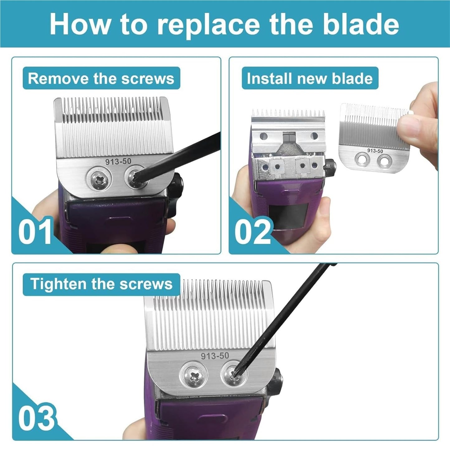 Compatible with Oster, Fast Feed 076023,Compatible for Salon, Pro Clippers 076830 91350 Adjustable Medium Blade Replace Shaver Razor Blade Assembly Beauty and Personal Care IUQATSDV
