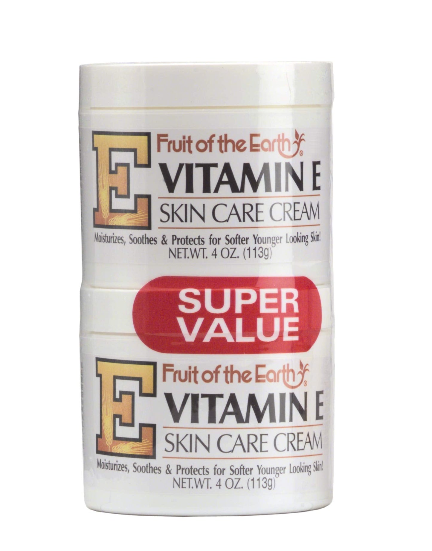 Fruit of the Earth Vitamin-E Cream 4 Ounce Jar - 2 pack Beauty & Personal Care Fruit of the Earth