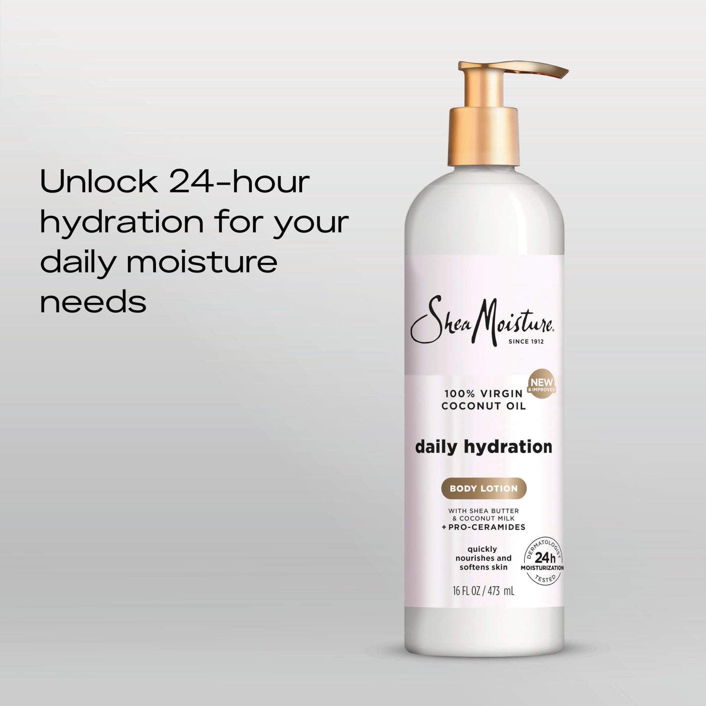 SheaMoisture Daily Hydration Body Lotion with 100% Virgin Coconut Oil, Shea Butter, Coconut Milk and Pro-Ceramides, Quickly Nourish & Soften Skin, 24H Beauty & Personal Care Shea Moisture