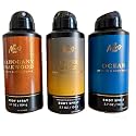 Bath & Body Works The Men's Shop Body Spray - Pack of 3 (Mahogany Teakwood, After Dark, Ocean) Beauty & Personal Care Bath & Body Works