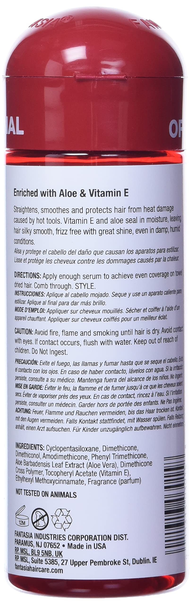 Fantasia IC Hair Polisher Heat Protector Straightening Serum, 6.0 Ounce 6.0 Fl Oz (0011313030158) Beauty & Personal Care Fantasia