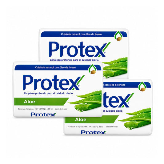 Protexx Aloe Body Soap Bars, 3 Pack, 110g Each, Daily Cleansing Bath Soap with Aloe Extract Beauty & Personal Care Generic
