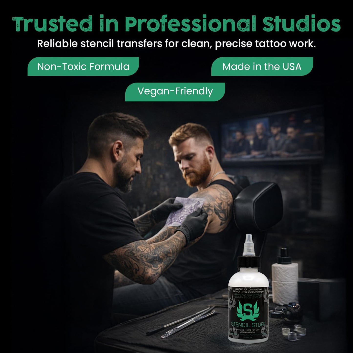 Stencil Stuff Tattoo Stencil Transfer Gel - 4oz Tattoo Stencil Transfer Solution - Vegan-Friendly Stencil Gel - Fast-Drying and Long-Lasting - Clean Beauty and Personal Care Stencil Stuff