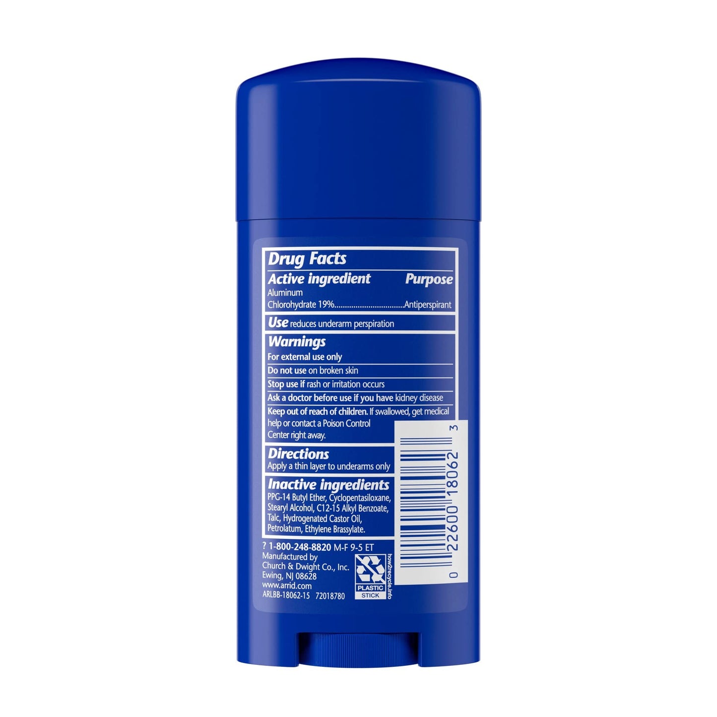 Arrid XX Extra Extra Dry Solid Antiperspirant Deodorant, Unscented, 2.6 oz. Beauty and Personal Care Arrid