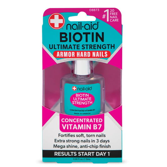Nail-Aid Biotin Ultimate Strength - Nail Treatment & Strengthener - Clear, 0.55 Fl Oz (08873) Beauty & Personal Care Nail-Aid