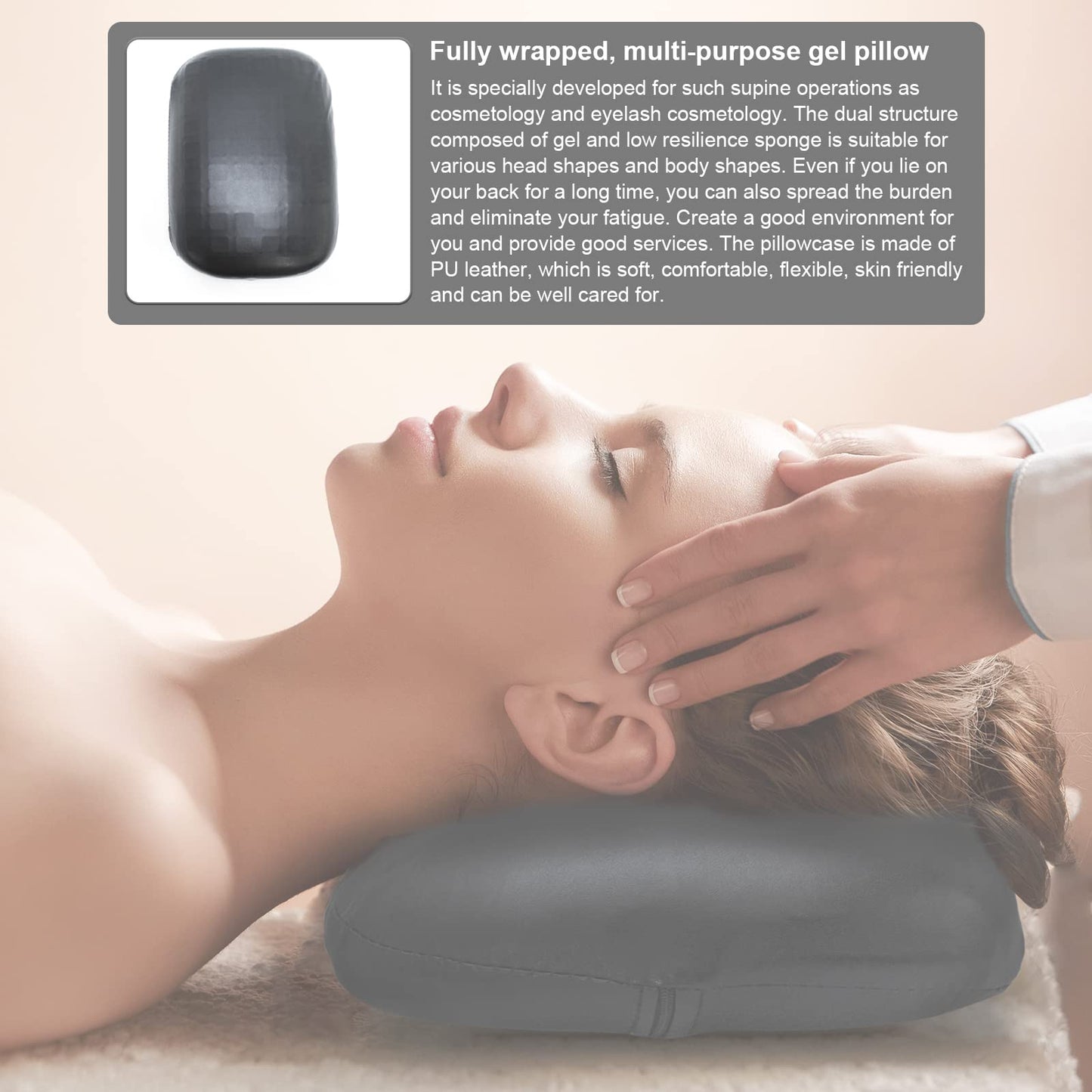 Elitzia Comfort Low Resilience Sponge Soft Gel Massage Pillow Pro Lash Extension and Salon Spa Supplies Neck and Back Support Beauty Facial Lash Beauty and Personal Care Elitzia