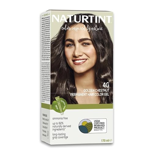 Naturtint Permanent Hair Color 4G Golden Chestnut (Pack of 1), Ammonia Free, Vegan, Cruelty Free, up to 100% Gray Coverage, Long Lasting Results Beauty & Personal Care Naturtint