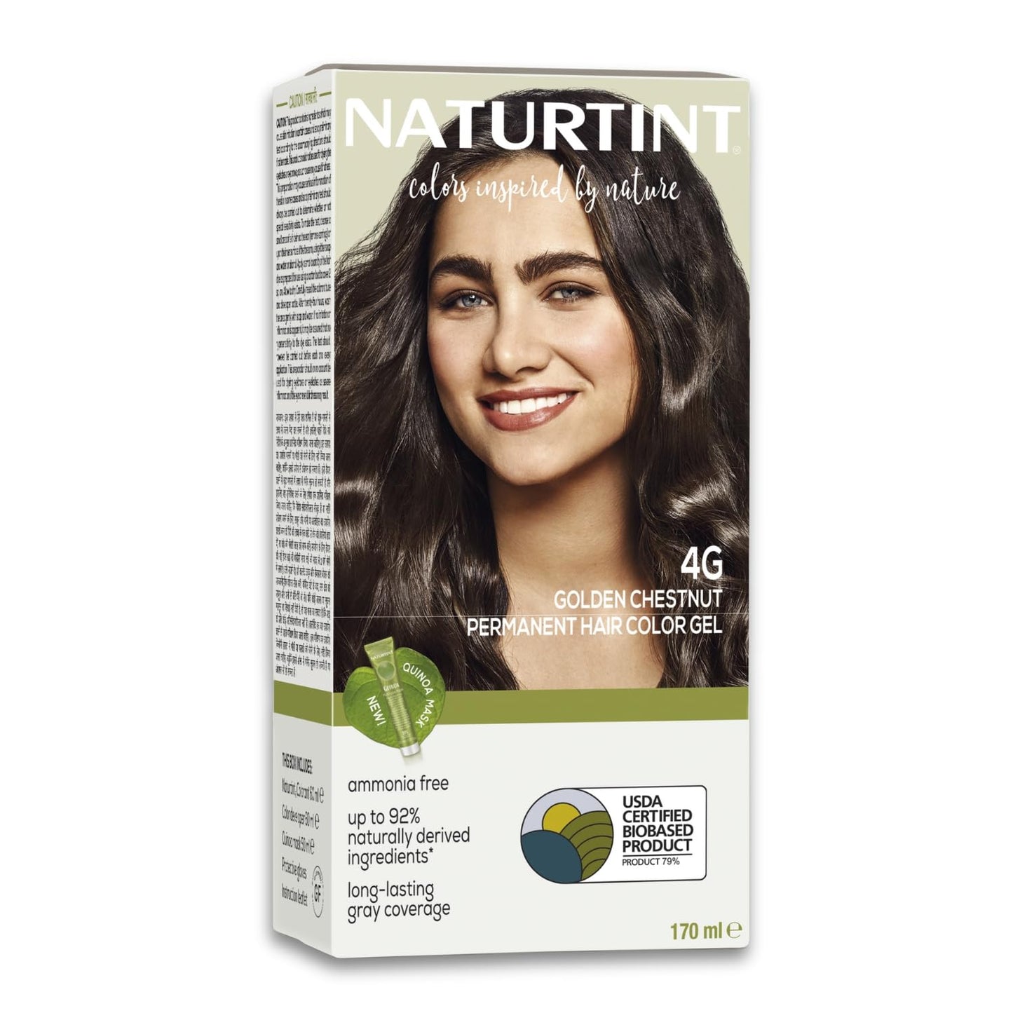 Naturtint Permanent Hair Color 4G Golden Chestnut (Pack of 1), Ammonia Free, Vegan, Cruelty Free, up to 100% Gray Coverage, Long Lasting Results Beauty & Personal Care Naturtint