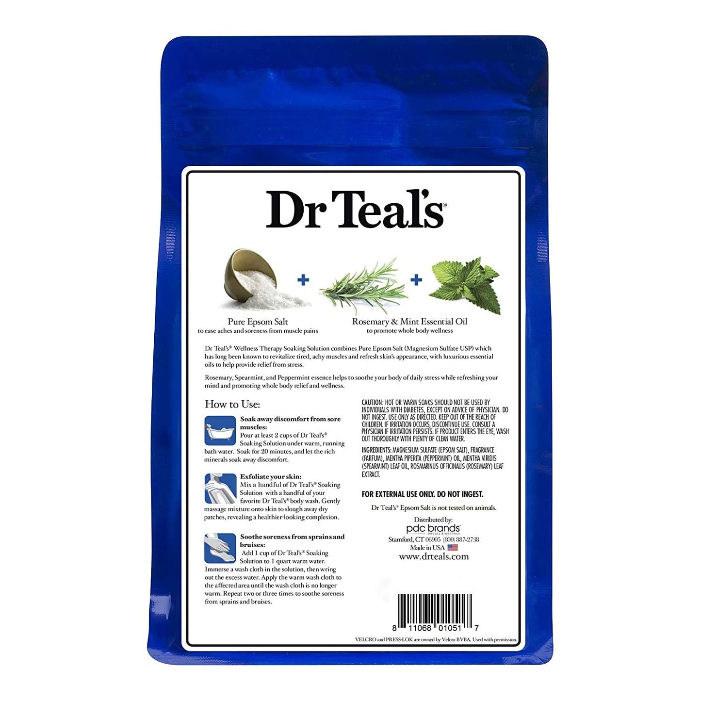 Dr. Teal's Salt Bath Soak Variety Gift Set (2 Pack, 3lbs Ea.) - Relax & Relief Eucalyptus & Spearmint, & Wellness Therapy Rosemary & Mint - Blended Beauty and Personal Care Dr Teal's